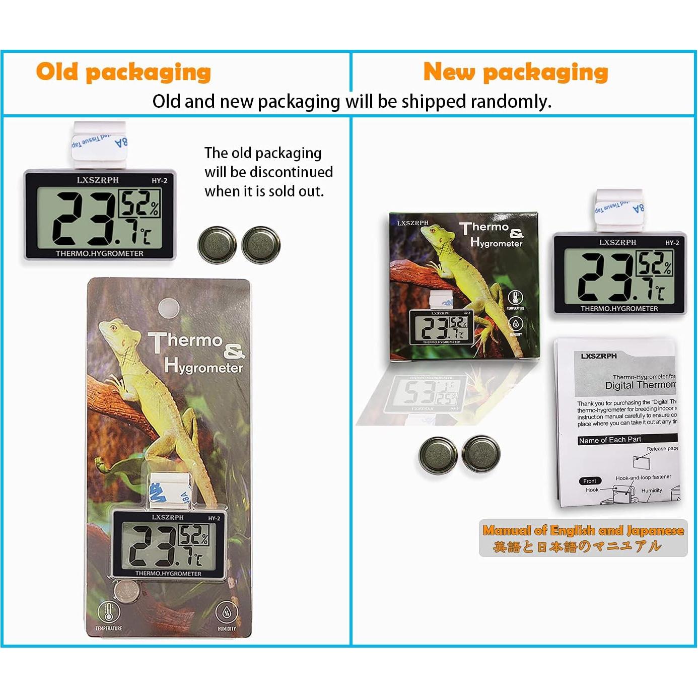 Termómetro Higrómetro Digital para Reptiles 2 Paquetes