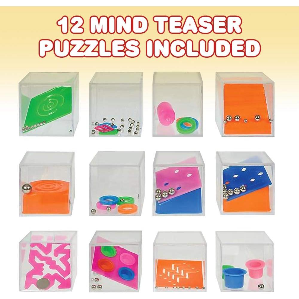 Rompecabezas de Laberinto Gamie - Set de 12 Mini Cubos 3.81 cm