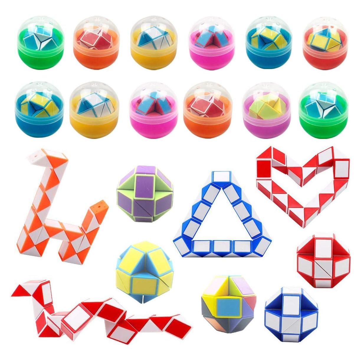 Anditoy 12 Huevos de Pascua con Mini Cubo de Serpiente Juguete