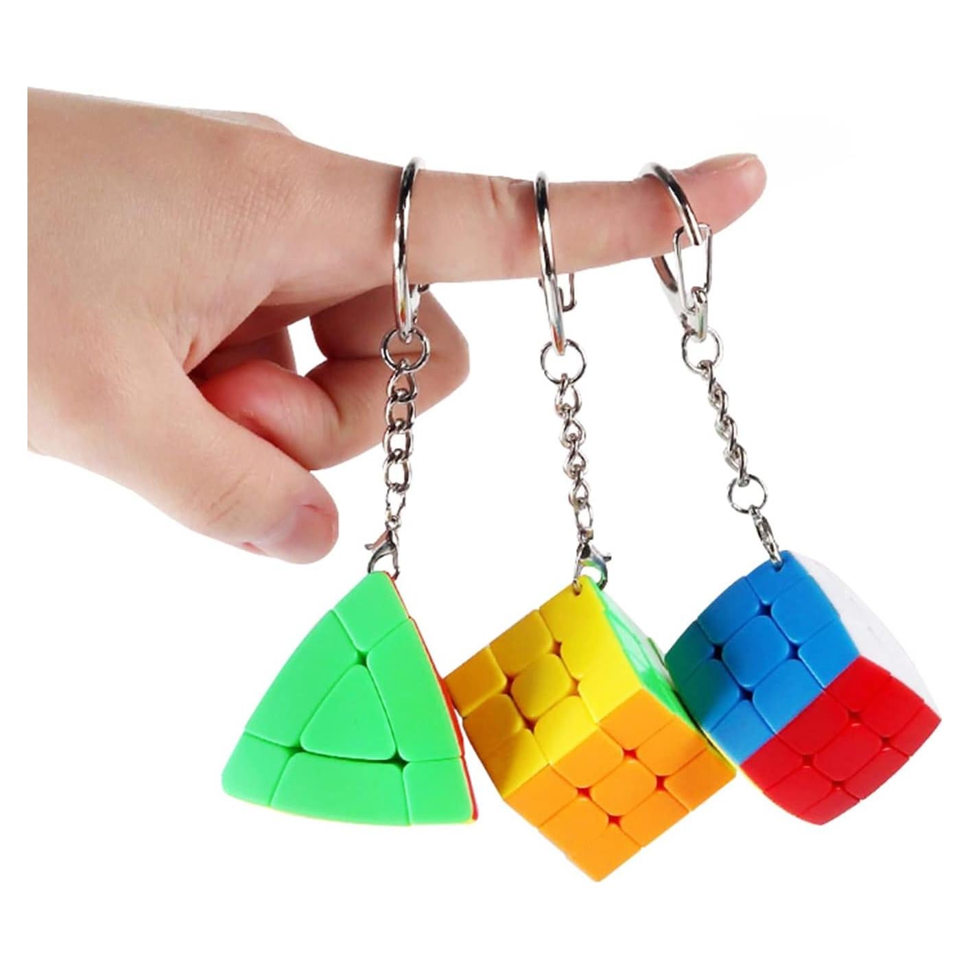 Conjunto de Cubos Mágicos de Llaveros Yealvin 3x3 Colorido