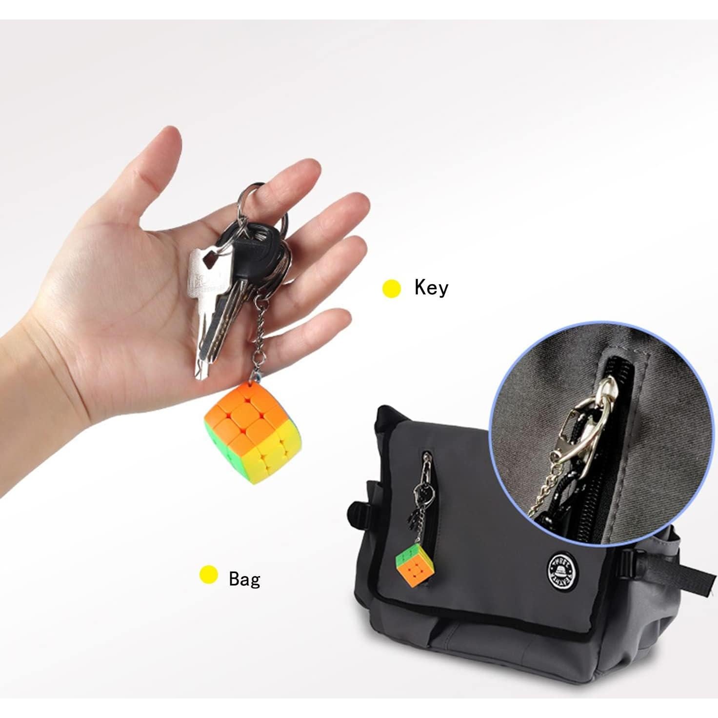 Conjunto de Cubos Mágicos de Llaveros Yealvin 3x3 Colorido