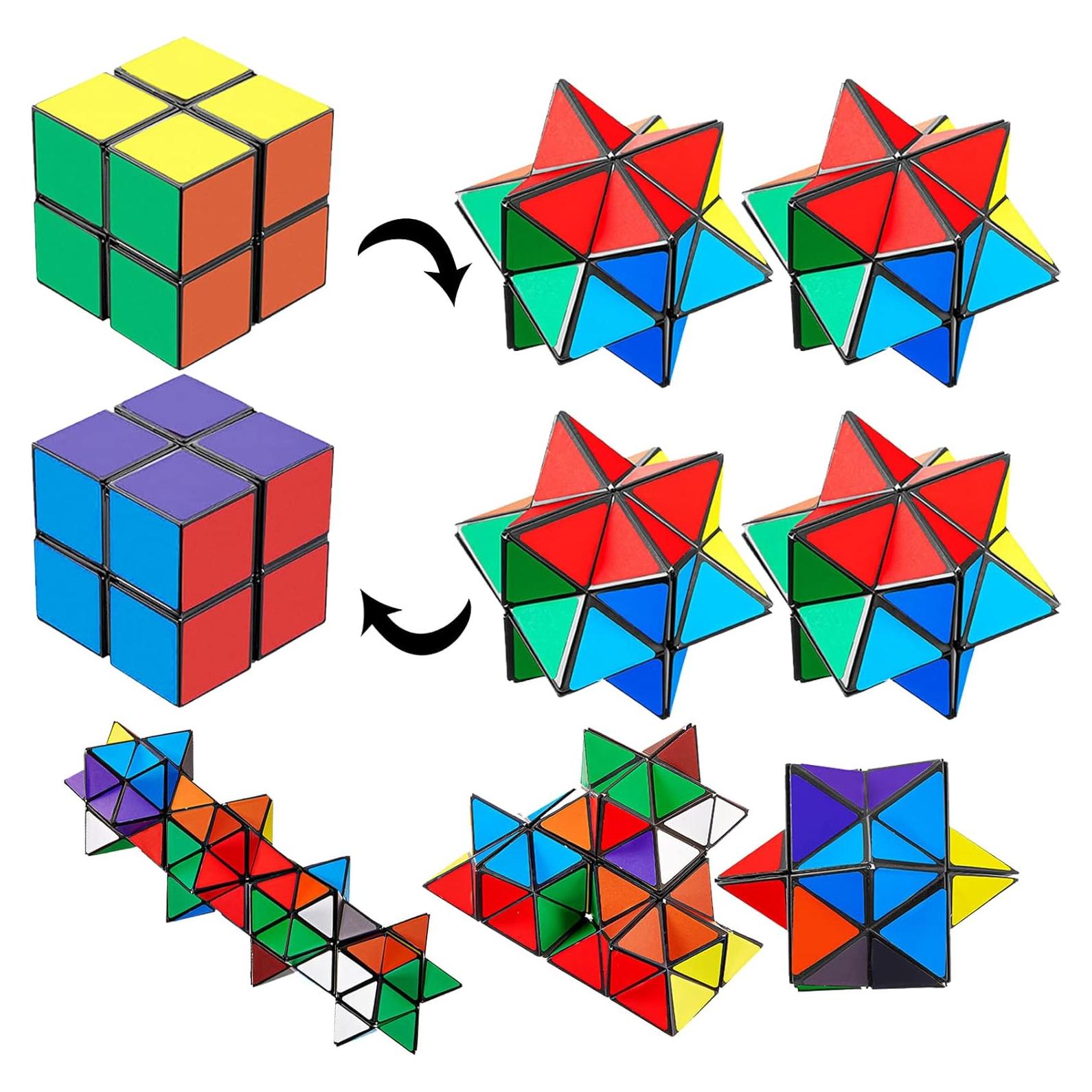 Cubo Estrella Mágica 2 en 1 Zhanmai - 4 Piezas Transformables