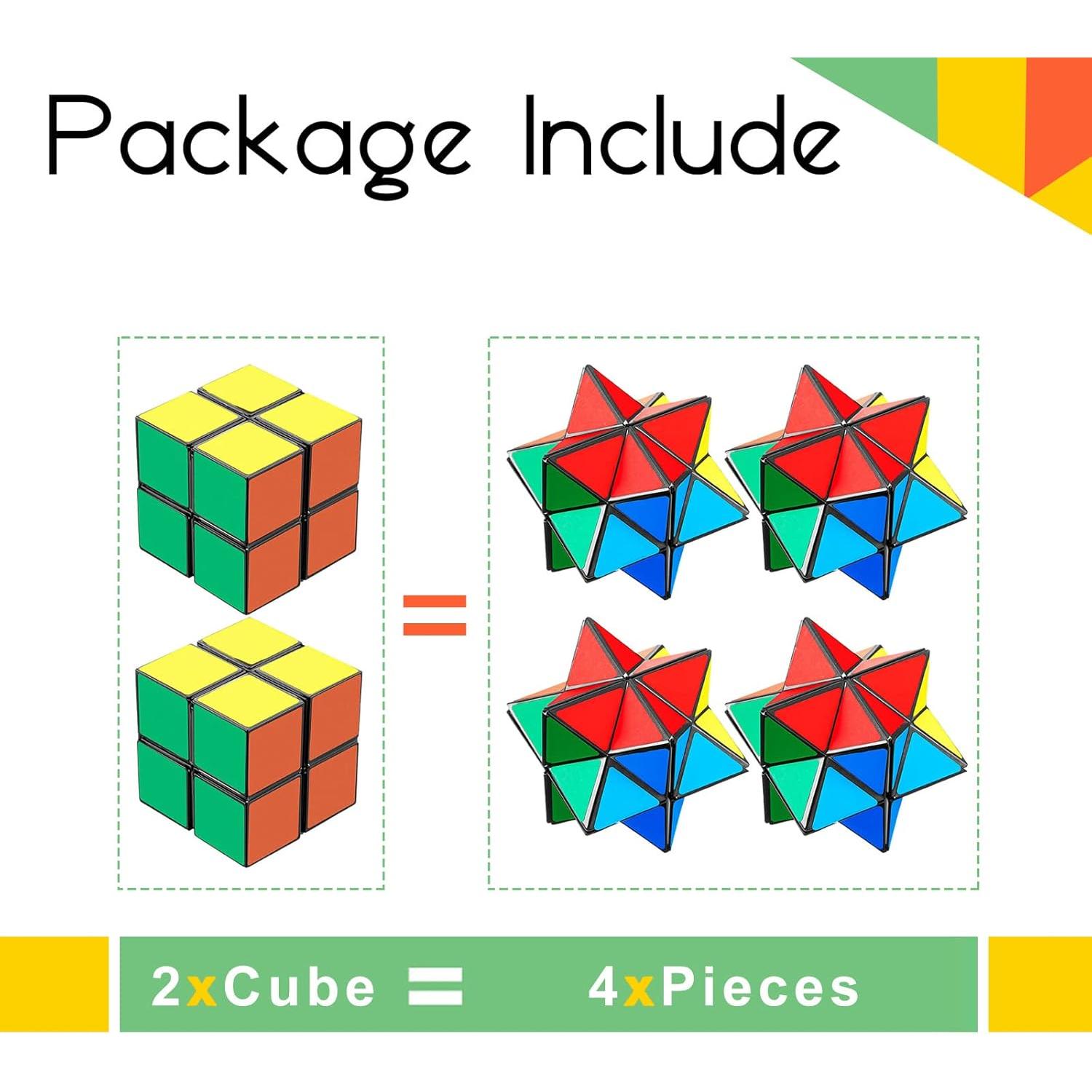 Cubo Estrella Mágica 2 en 1 Zhanmai - 4 Piezas Transformables