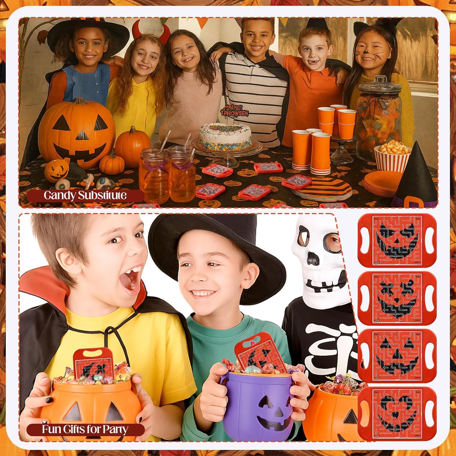 24 Mini Rompecabezas de Laberinto de Halloween JellyArch