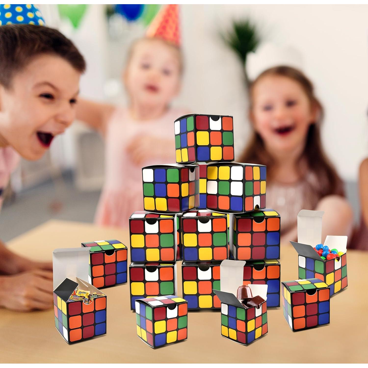 Cajas de Favor de Fiesta Cubo Mágico Regalo Boutique 24 Pcs