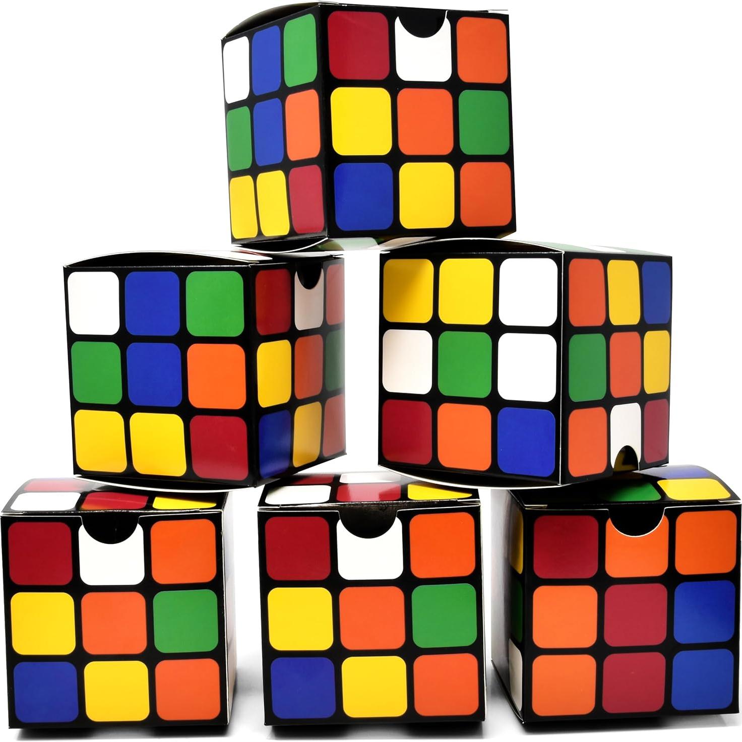 Cajas de Favor de Fiesta Cubo Mágico Regalo Boutique 24 Pcs