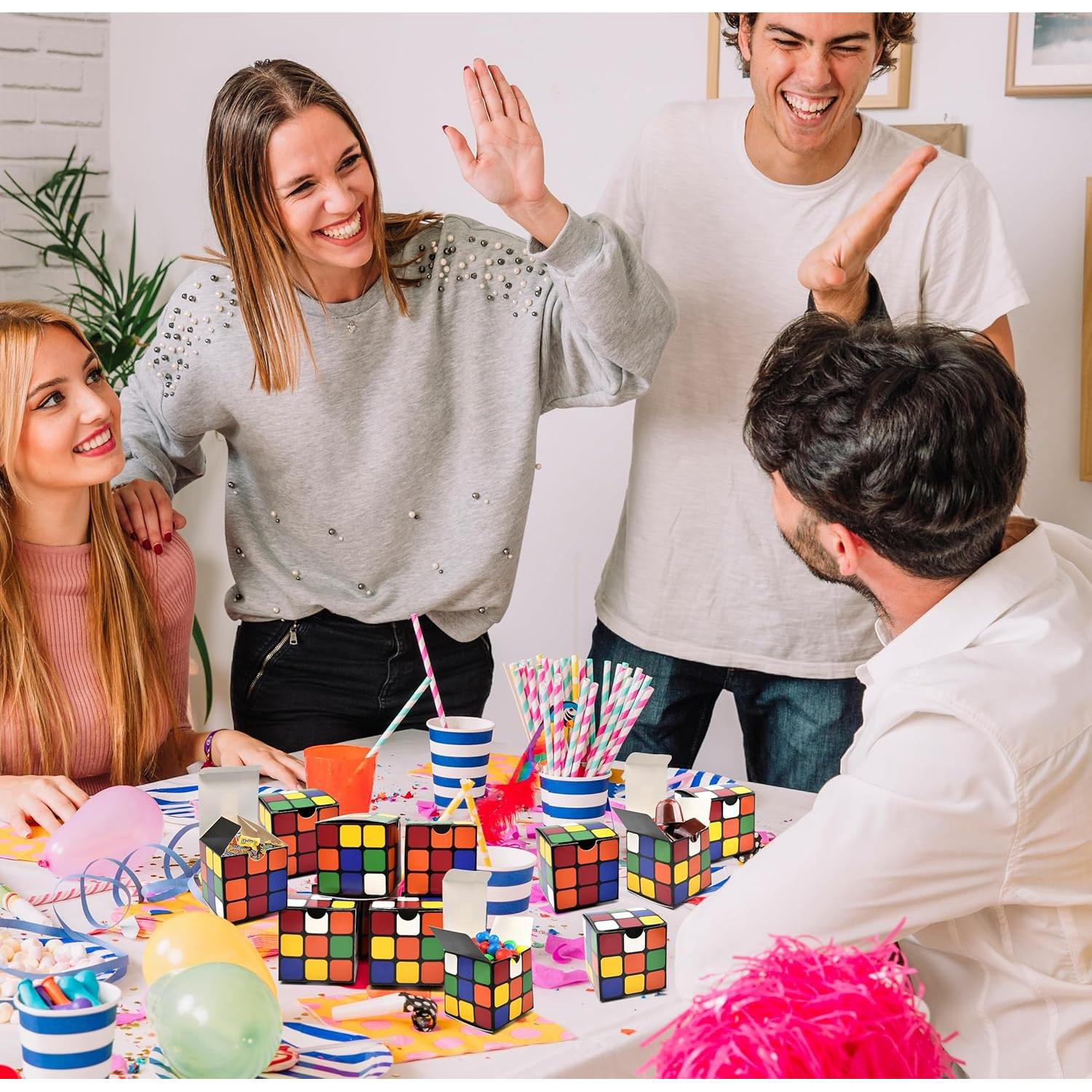 Cajas de Favor de Fiesta Cubo Mágico Regalo Boutique 24 Pcs