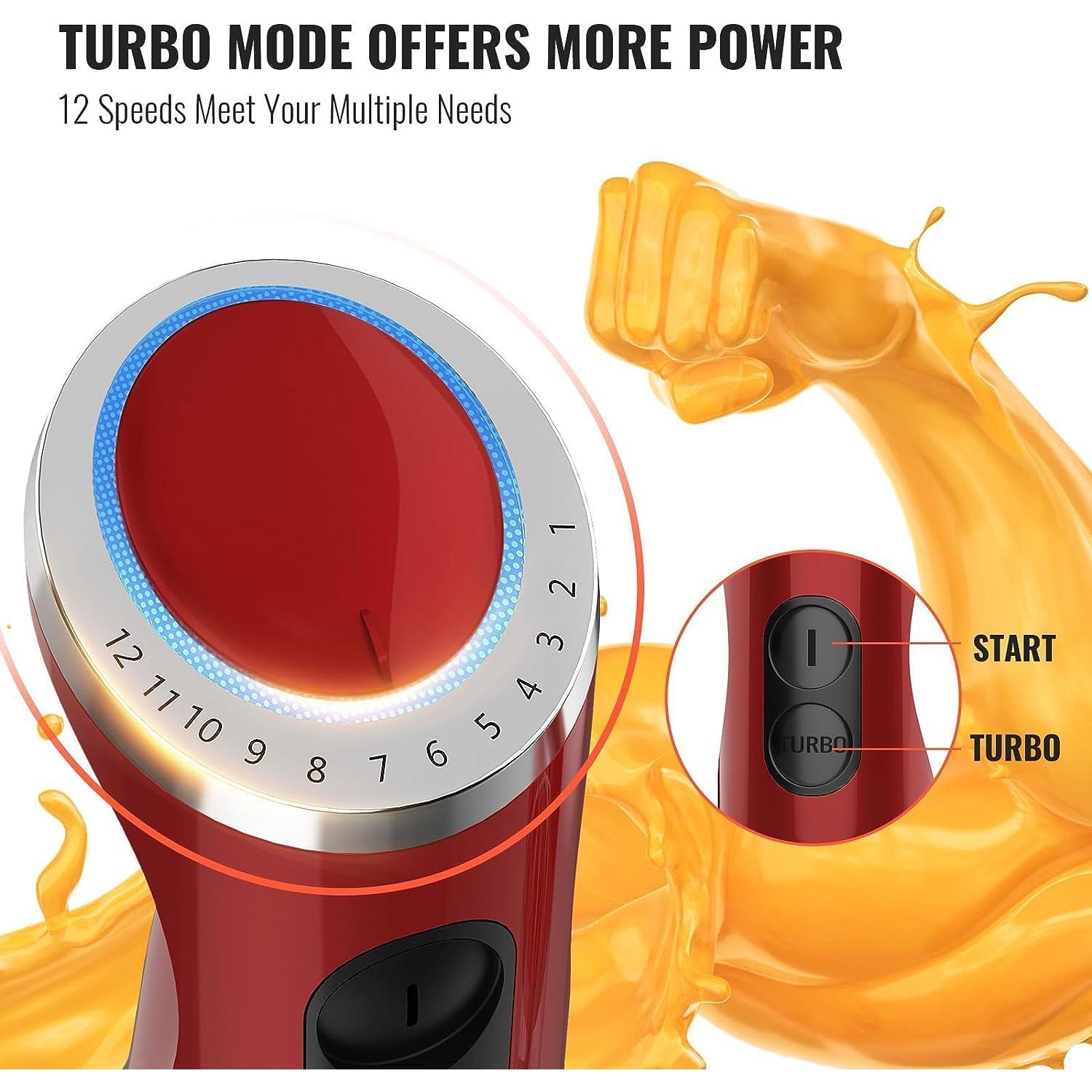 Batidora de Inmersión KOIOS 5 en 1 1000W 12 Velocidades