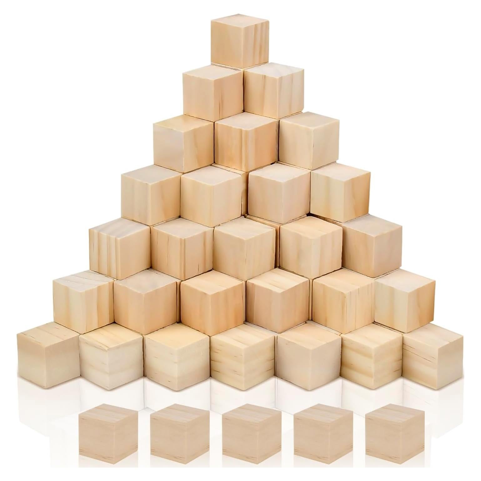 120 Cubos de Madera Keshufu 2.54 cm para Manualidades DIY
