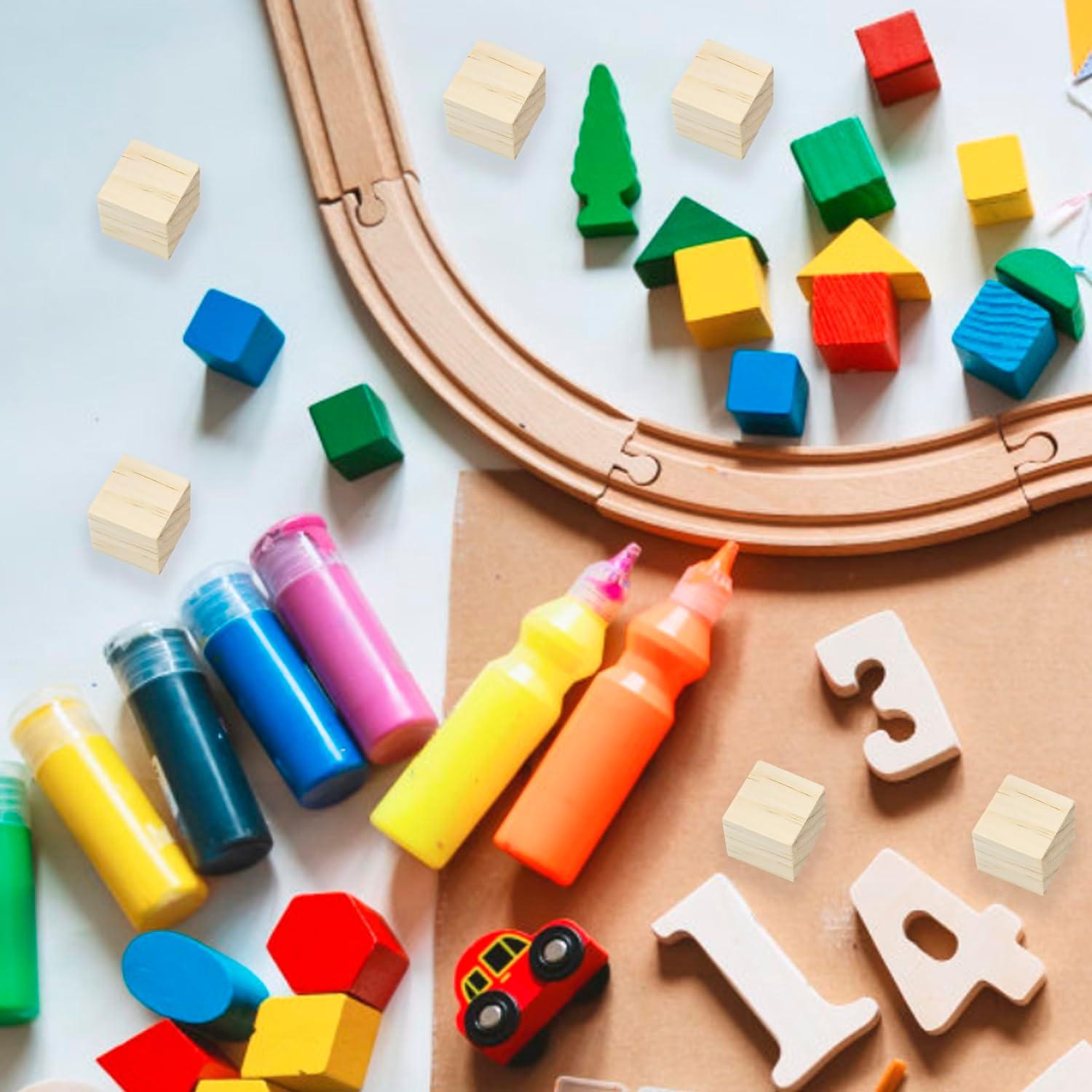 120 Cubos de Madera Keshufu 2.54 cm para Manualidades DIY