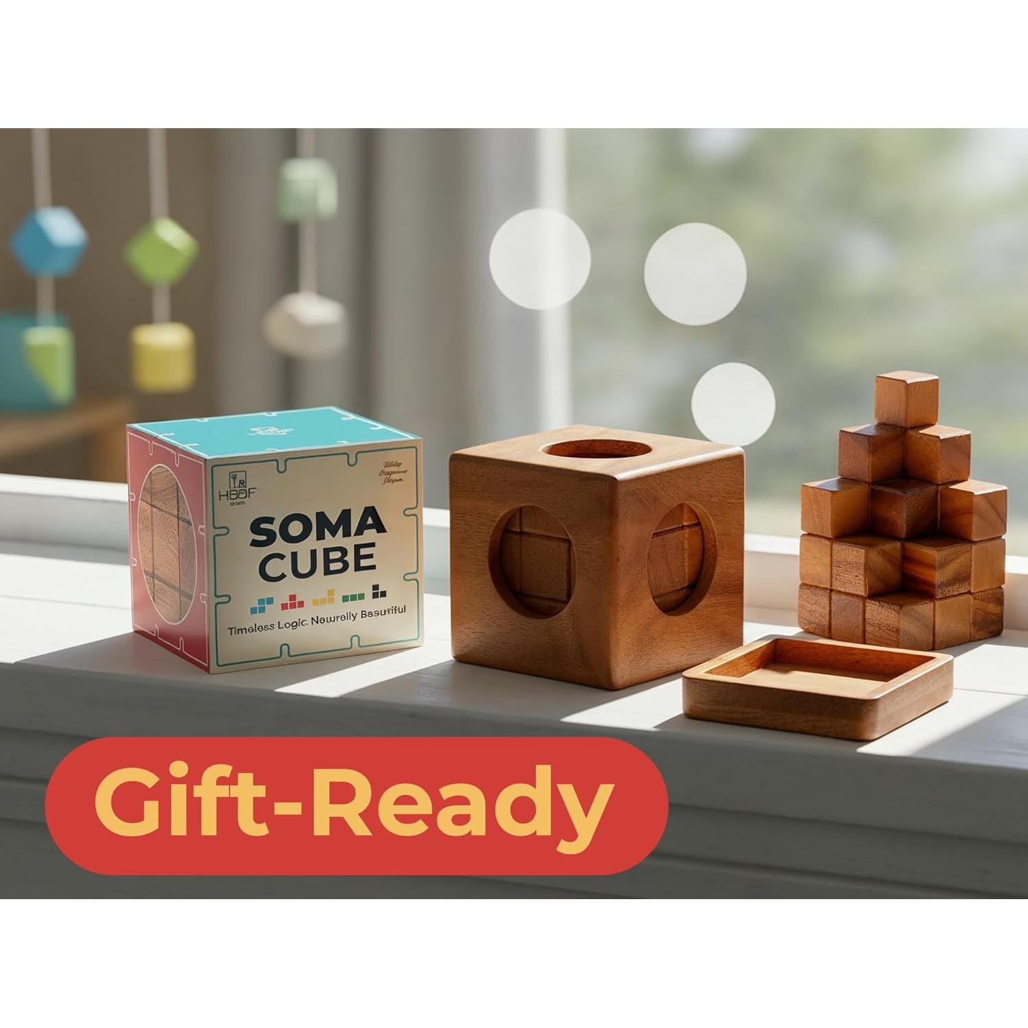 Cubo Rompecabezas de Madera BSIRI 6.35cm para Adultos y Niños