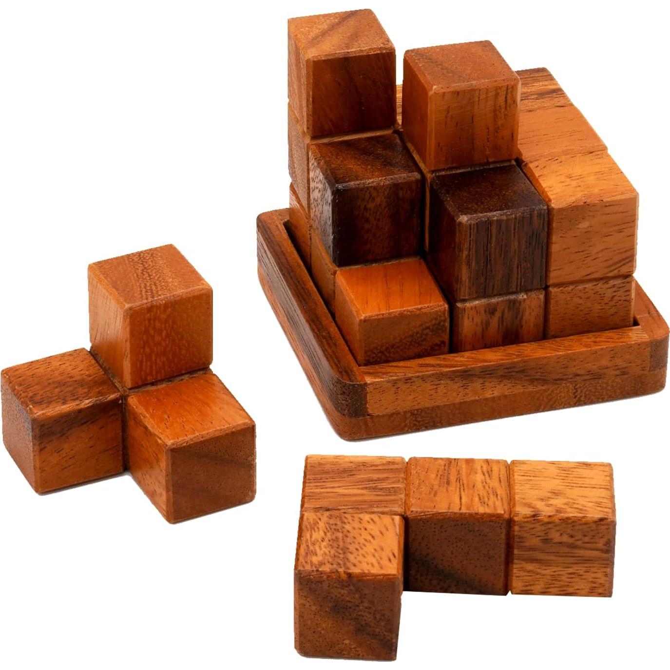 Cubo Rompecabezas de Madera BSIRI 6.35cm para Adultos y Niños