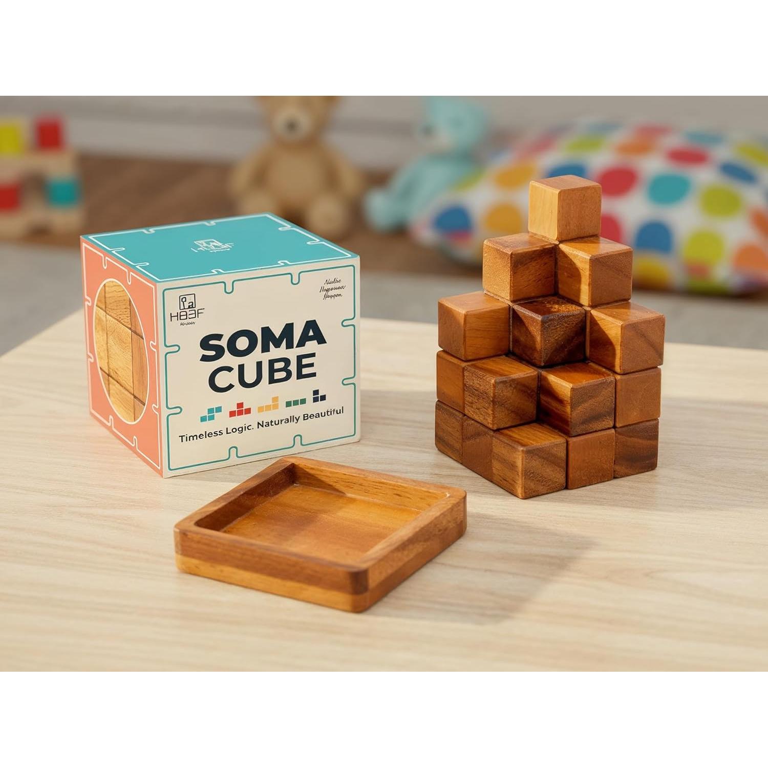 Cubo Rompecabezas de Madera BSIRI 6.35cm para Adultos y Niños