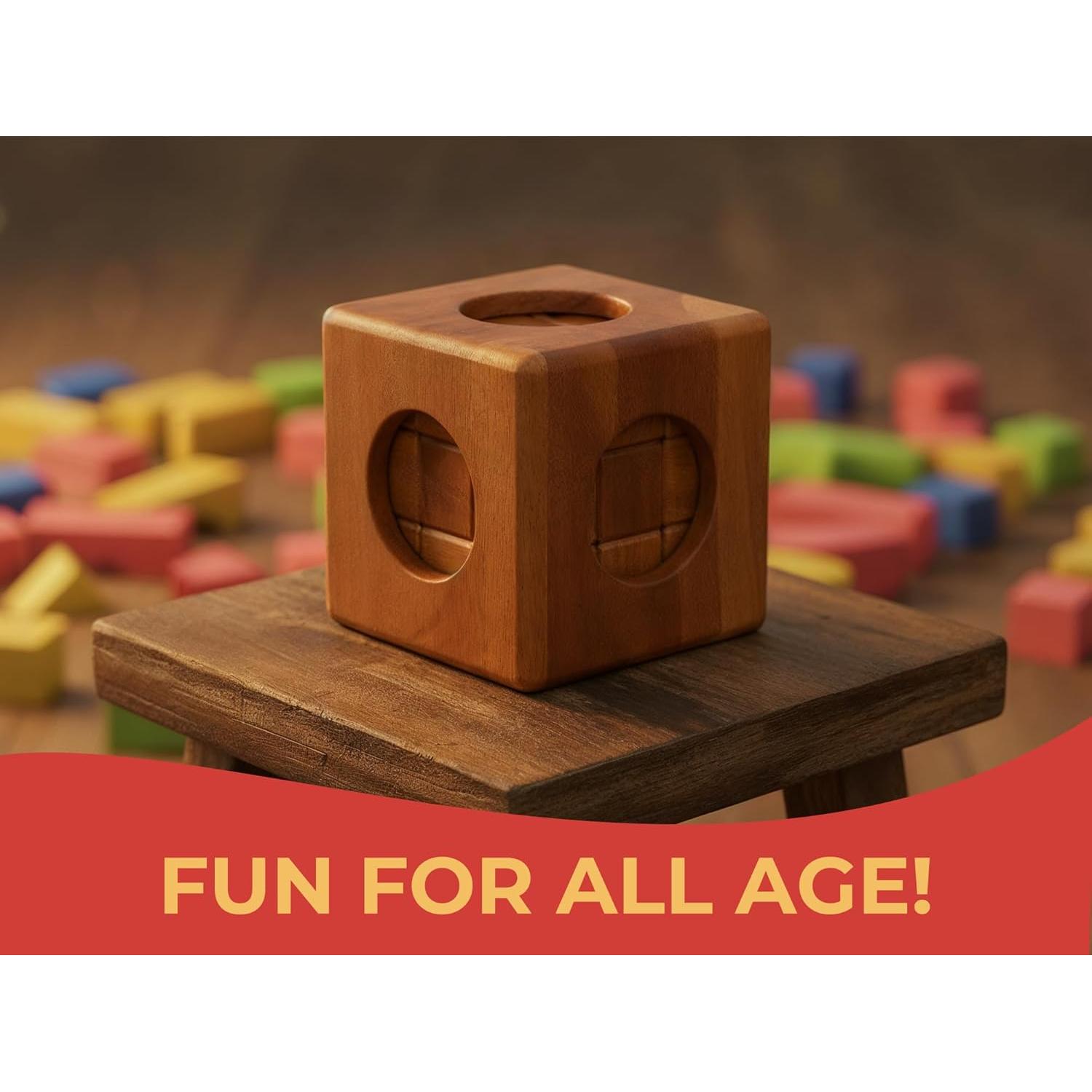 Cubo Rompecabezas de Madera BSIRI 6.35cm para Adultos y Niños