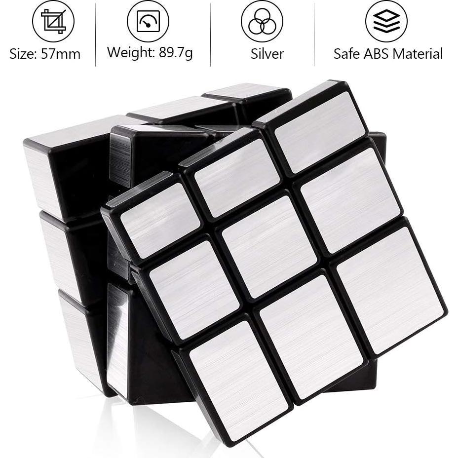 Cubo Espejo D-FantiX Shengshou 3x3x3 Plateado 57mm