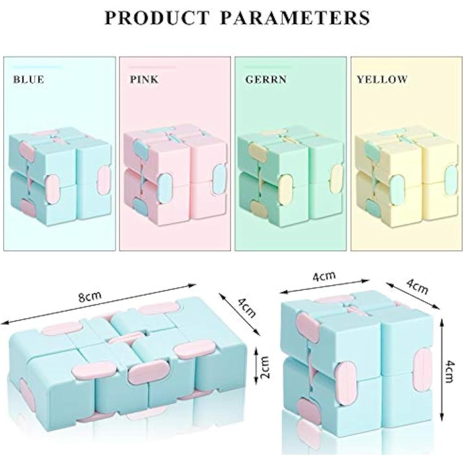 Cubo Infinito Antiestrés Skylety 4 Piezas 9.7 cm