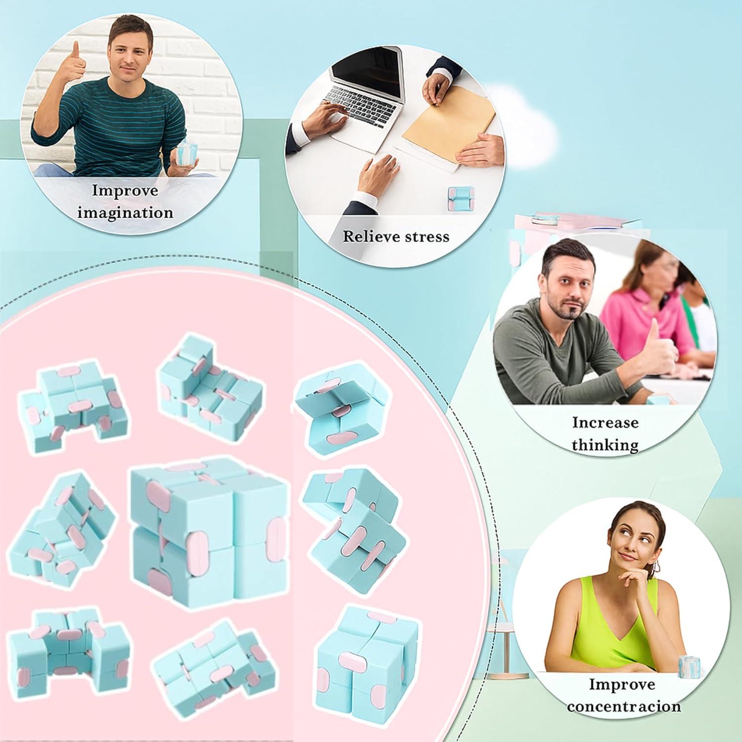 Cubo Infinito Antiestrés Skylety 4 Piezas 9.7 cm