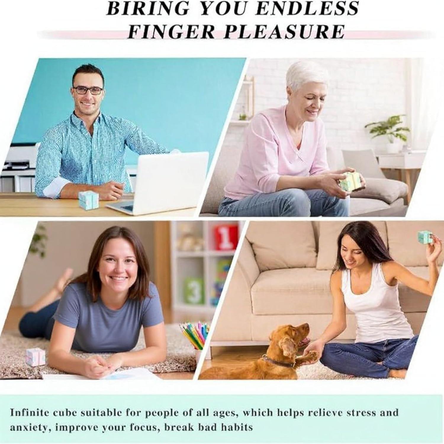 Cubo Infinito Antiestrés Skylety 4 Piezas 9.7 cm