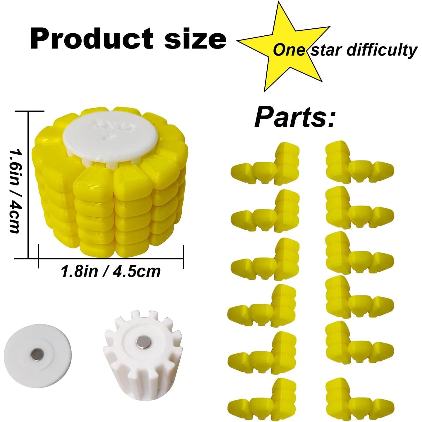Rompecabezas 3D de Maíz Plzglad - 3 Piezas, Estimulación Mental