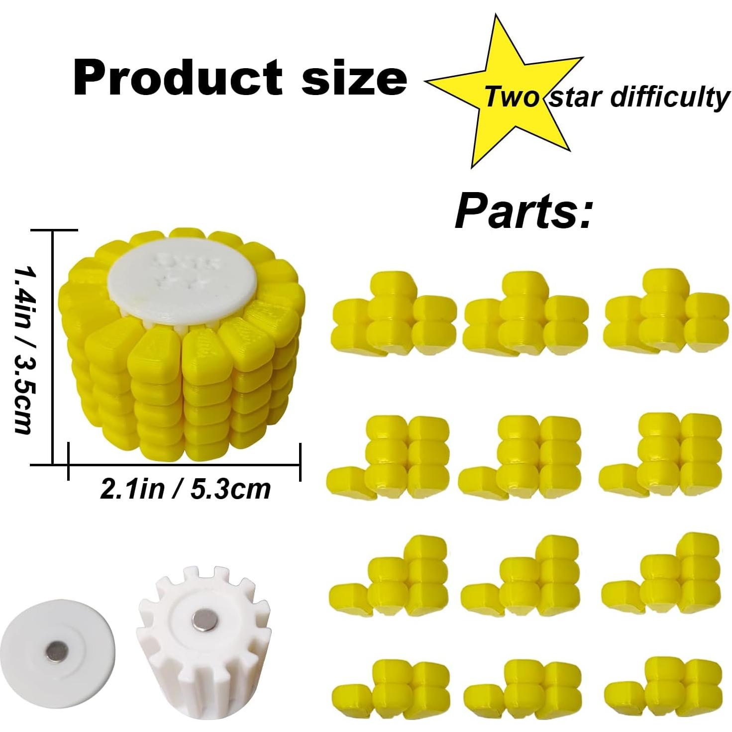 Rompecabezas 3D de Maíz Plzglad - 3 Piezas, Estimulación Mental