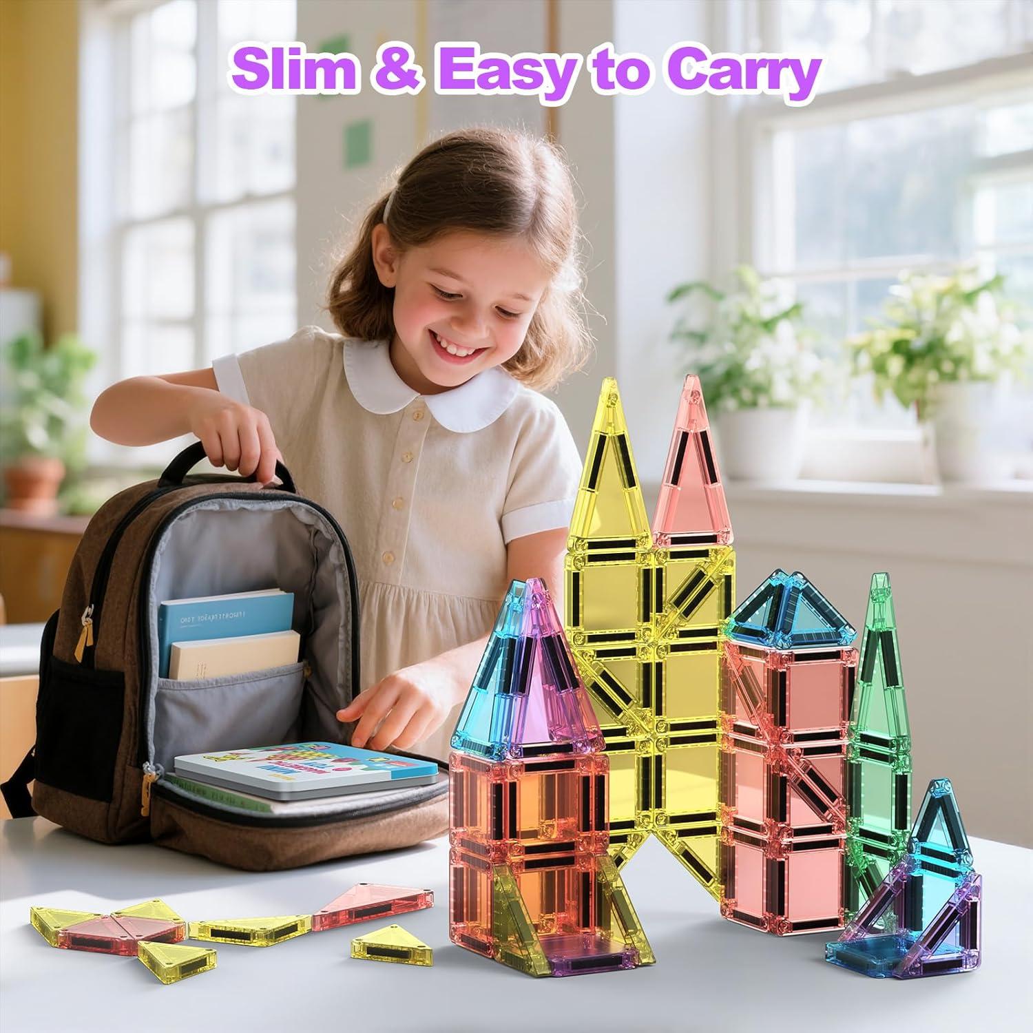 Juego de Juguetes Magnéticos BAIJLE 46 Piezas para Niños 3+