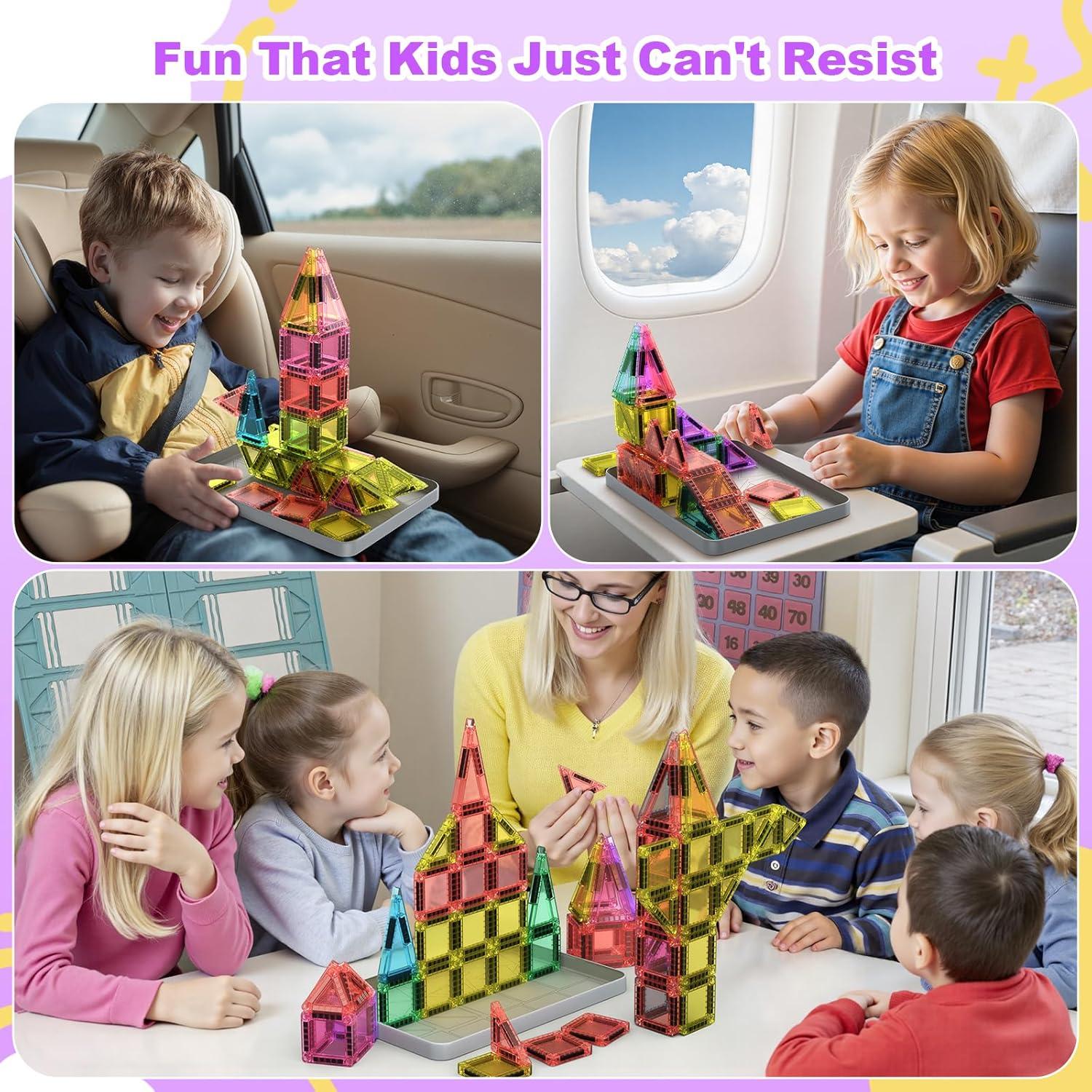 Juego de Juguetes Magnéticos BAIJLE 46 Piezas para Niños 3+