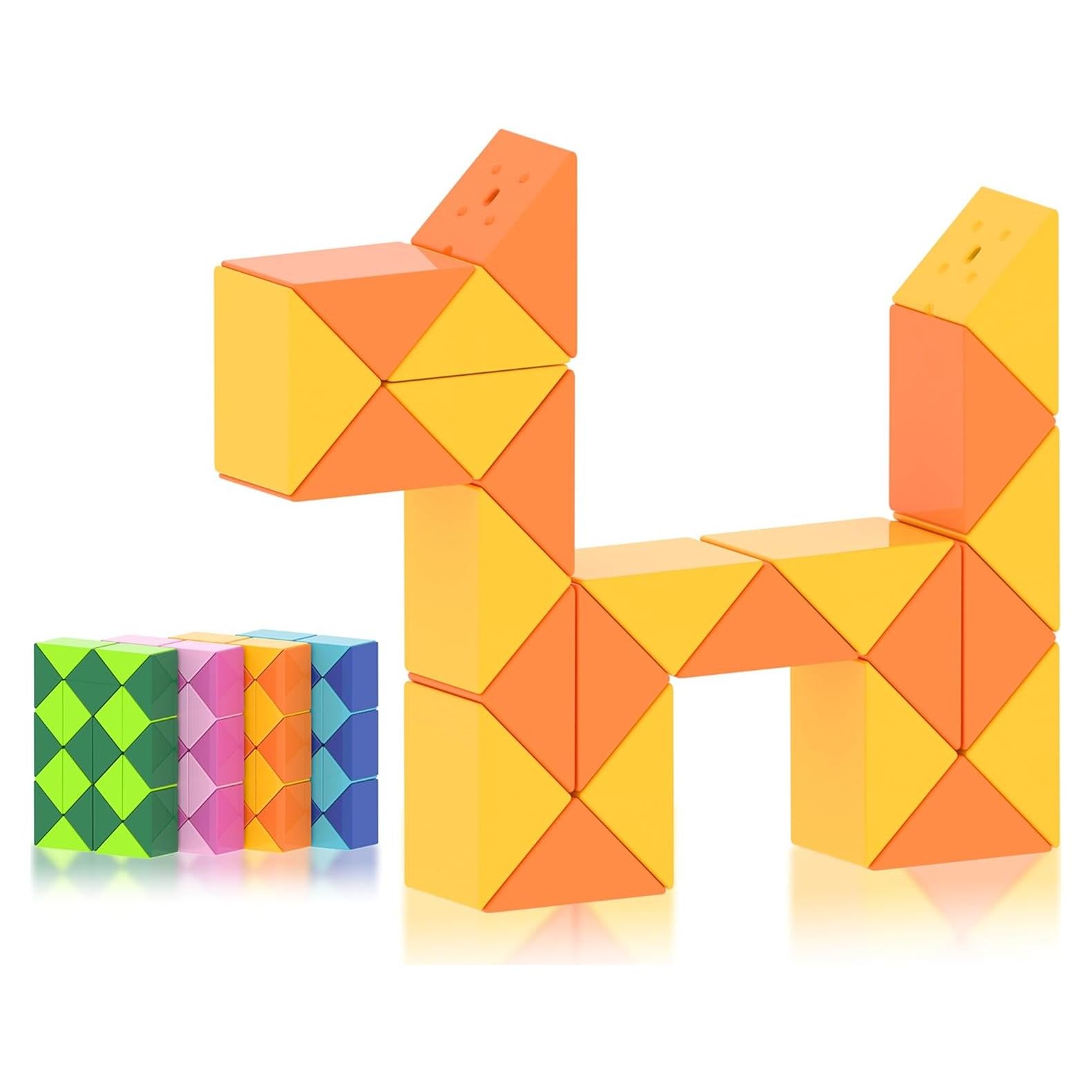 Cubo de Serpiente Fidget Ganowo Naranja 1PCS - Juguete Sensorial