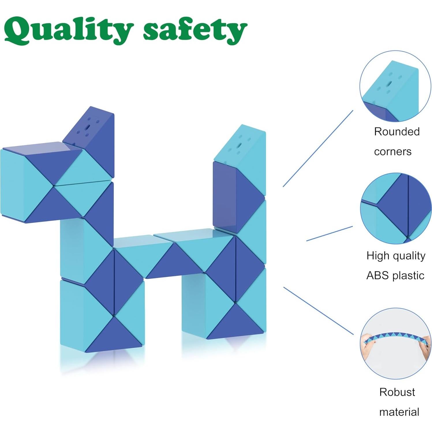 Cubo de Serpiente Fidget Ganowo Naranja 1PCS - Juguete Sensorial