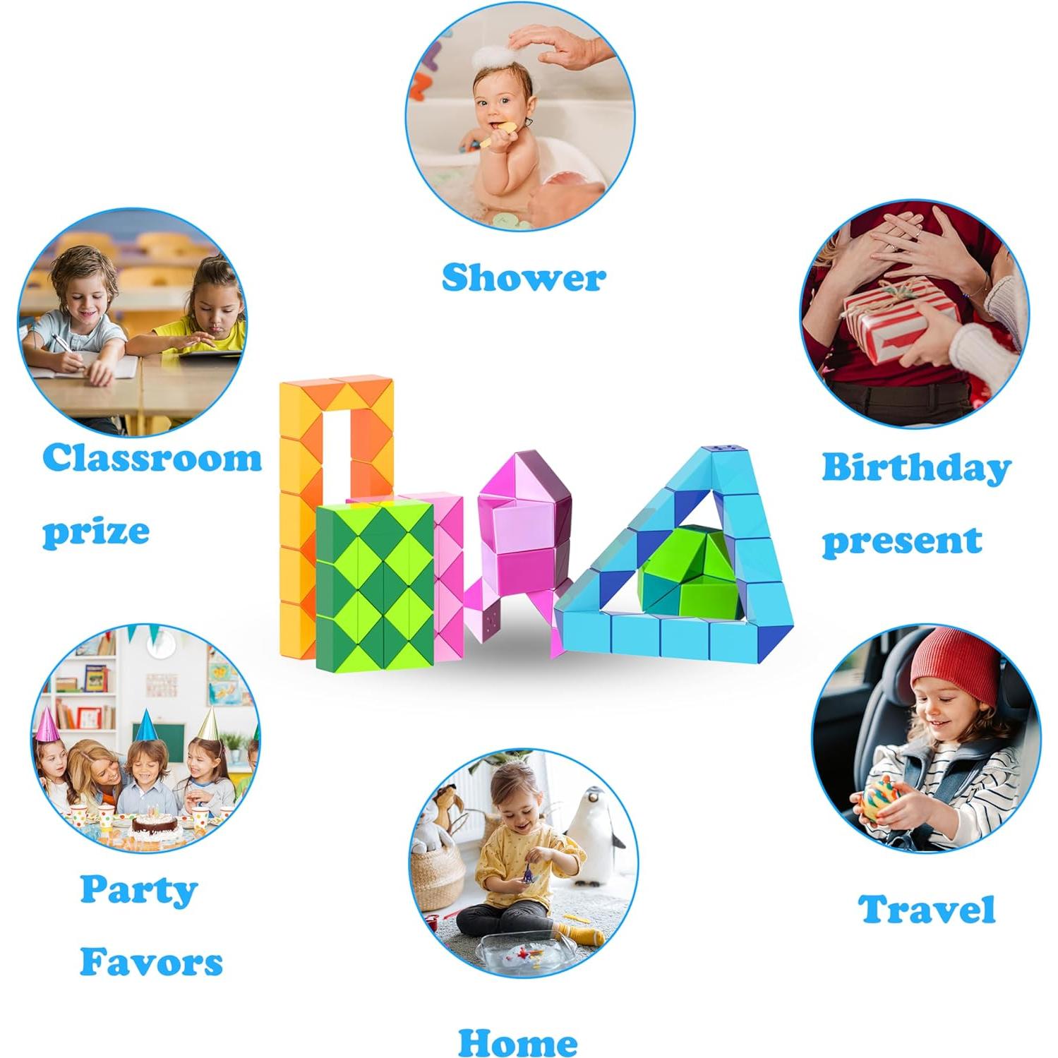 Cubo de Serpiente Fidget Ganowo Naranja 1PCS - Juguete Sensorial