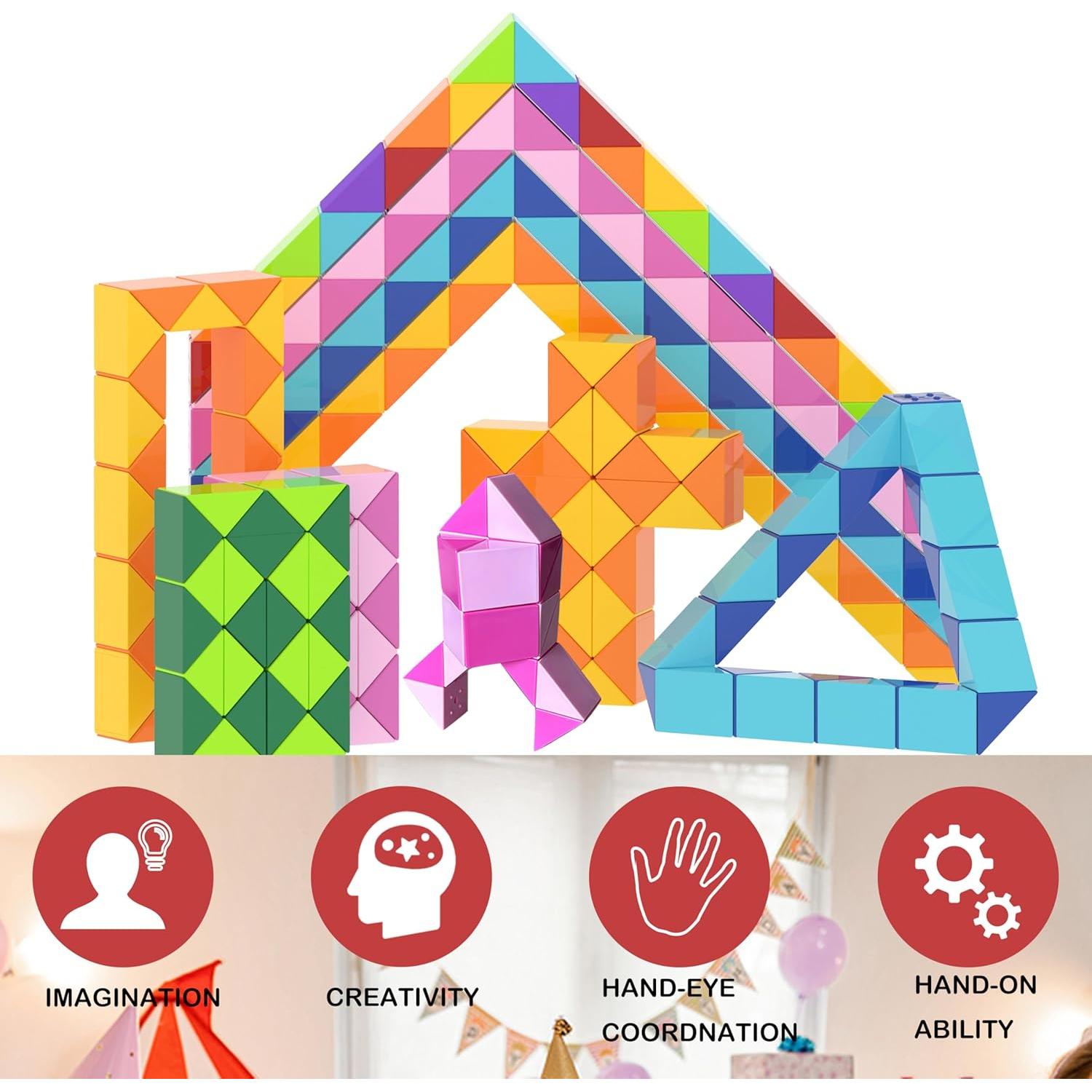 Cubo de Serpiente Fidget Ganowo Naranja 1PCS - Juguete Sensorial