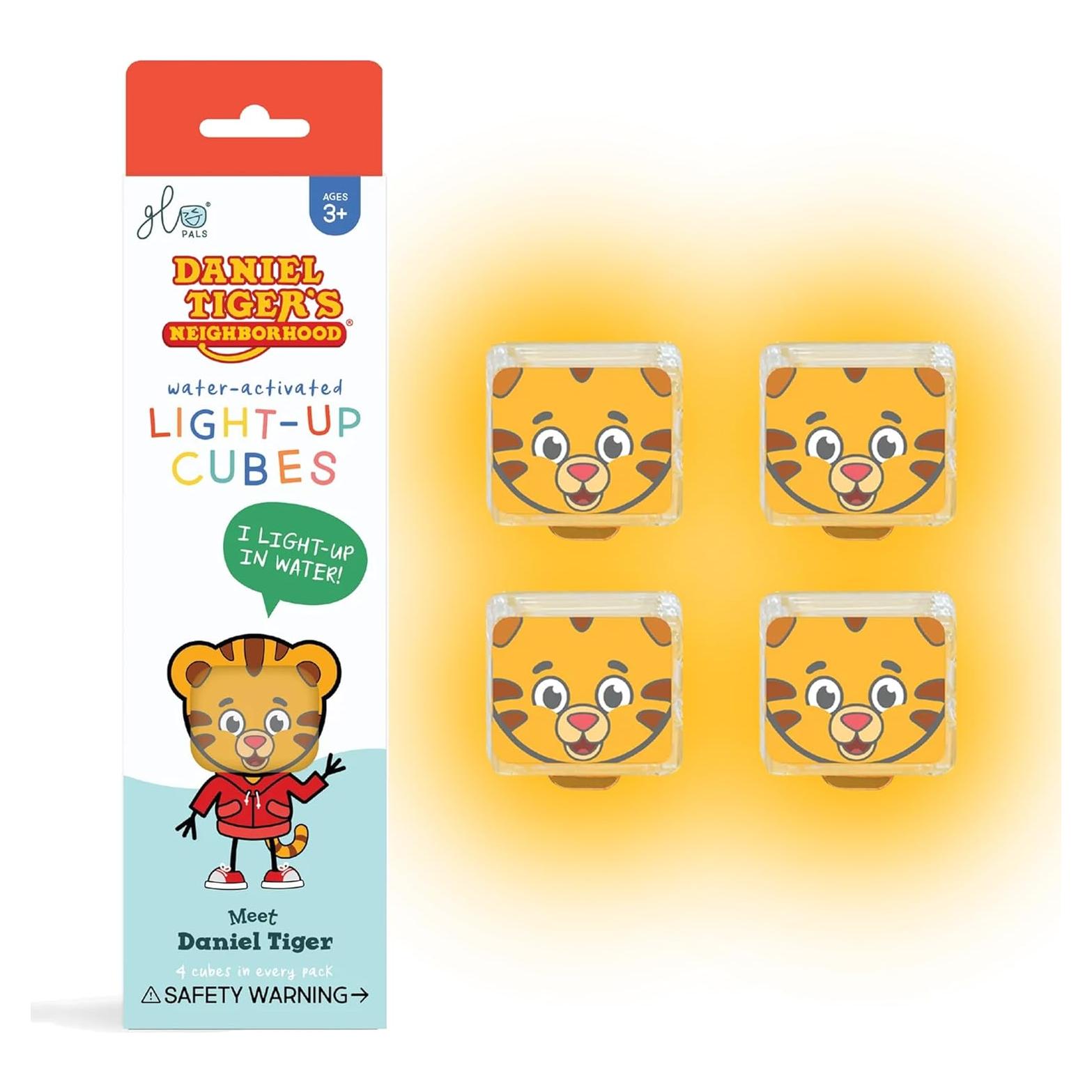 Glo Pals Cubos Iluminados Daniel Tiger Juguete de Baño 4 Unidades