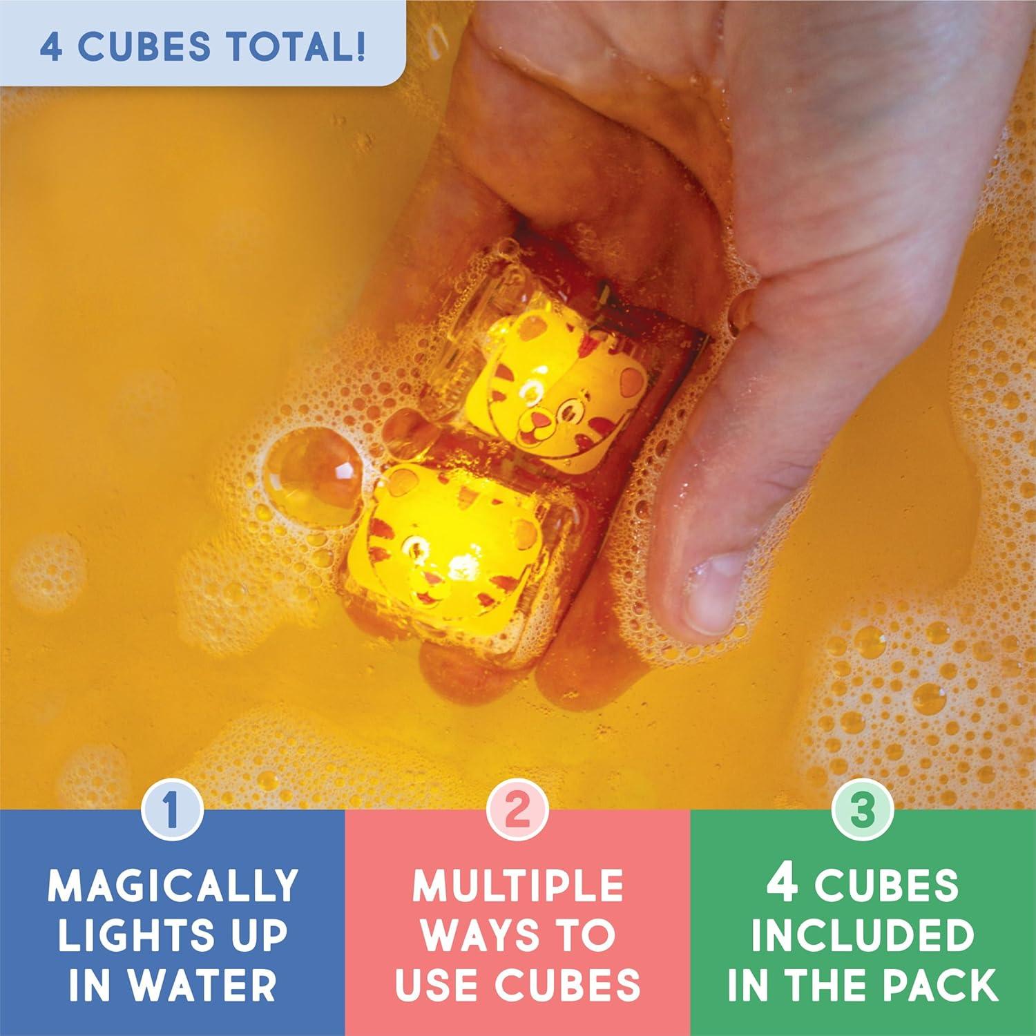 Glo Pals Cubos Iluminados Daniel Tiger Juguete de Baño 4 Unidades