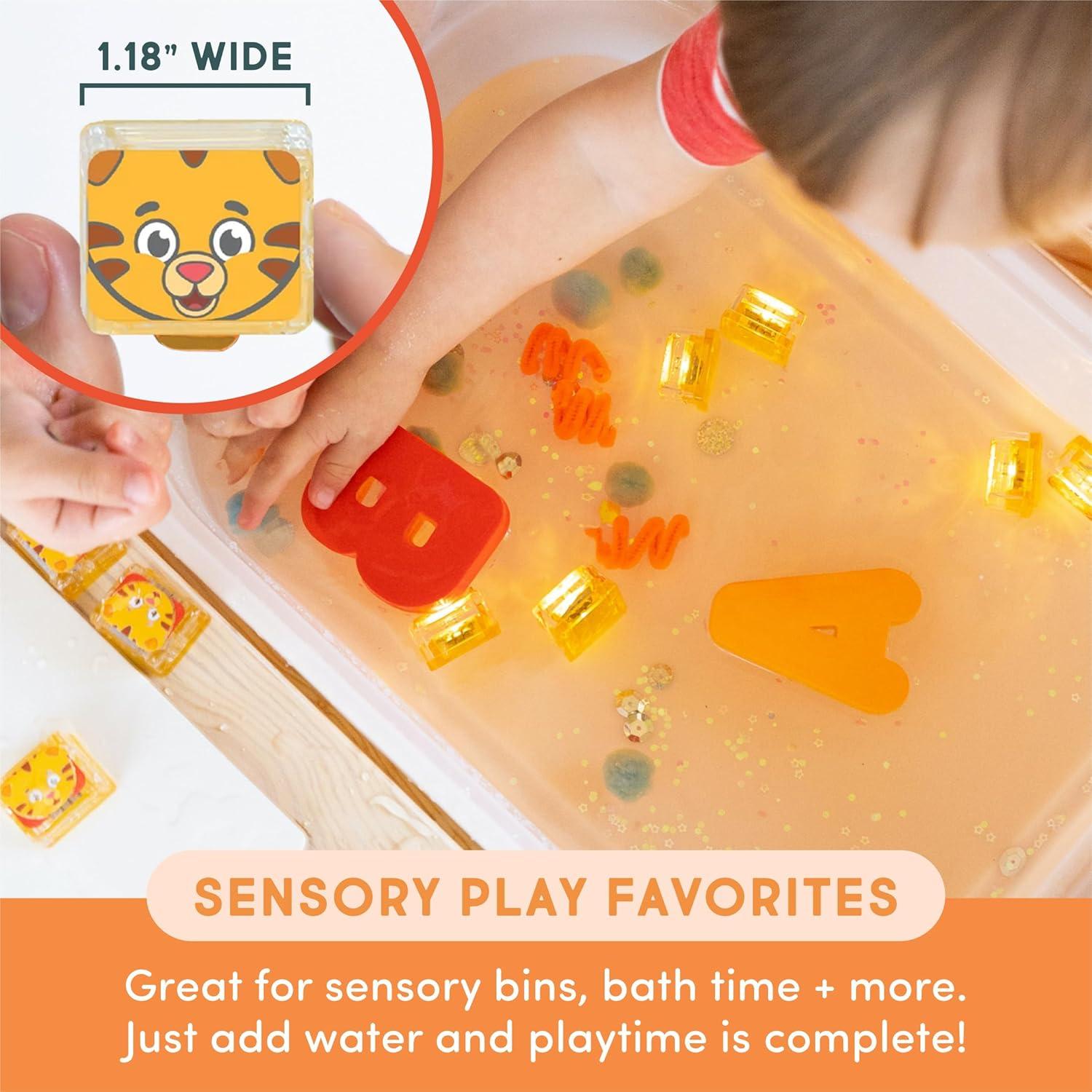 Glo Pals Cubos Iluminados Daniel Tiger Juguete de Baño 4 Unidades