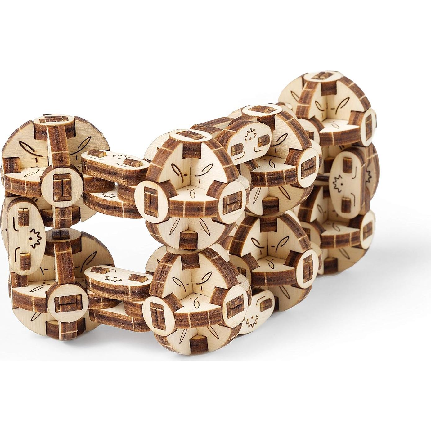 Rompecabezas Mecánico 3D UGEARS Flexi-Cubus de Madera