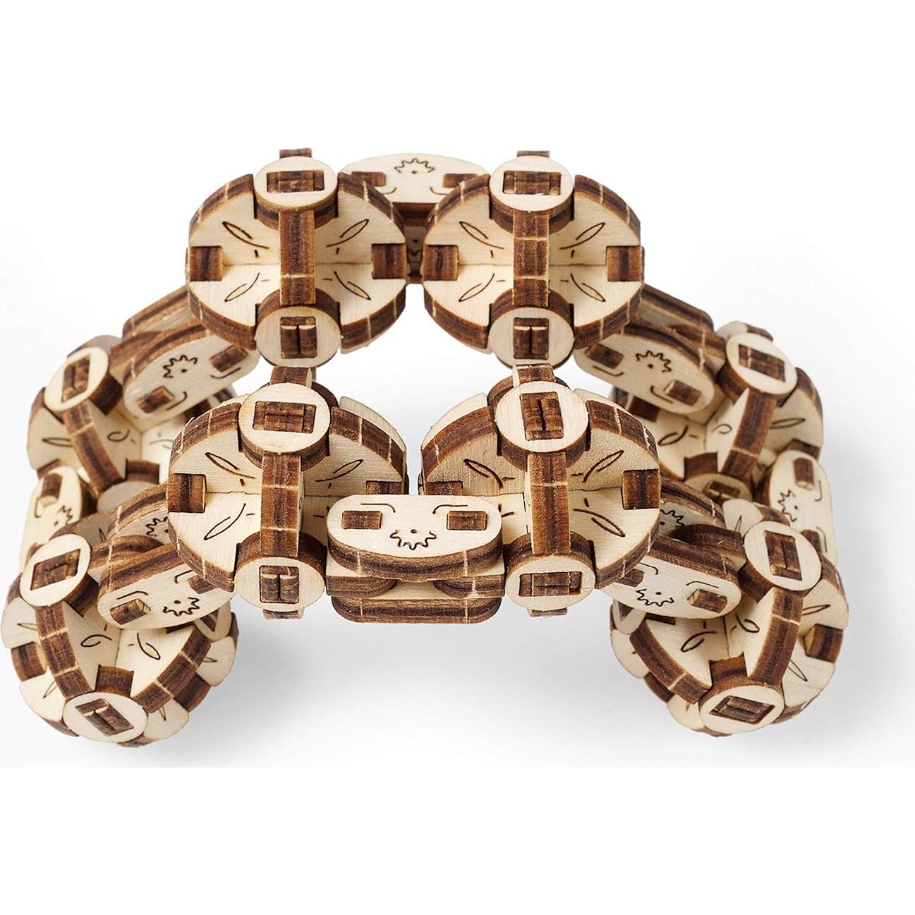 Rompecabezas Mecánico 3D UGEARS Flexi-Cubus de Madera