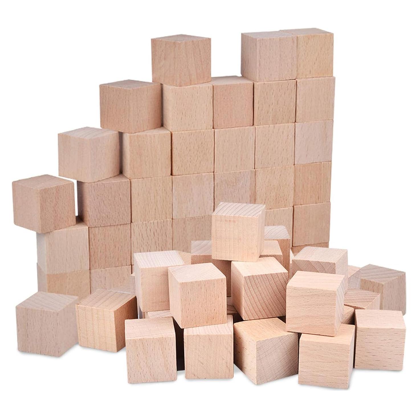 Paquete de 200 Bloques de Madera Rocutus 2 cm para Manualidades