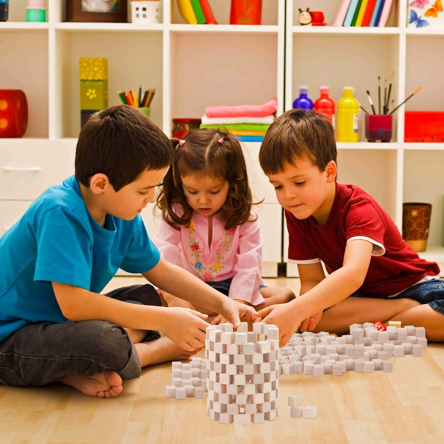 Paquete de 200 Bloques de Madera Rocutus 2 cm para Manualidades