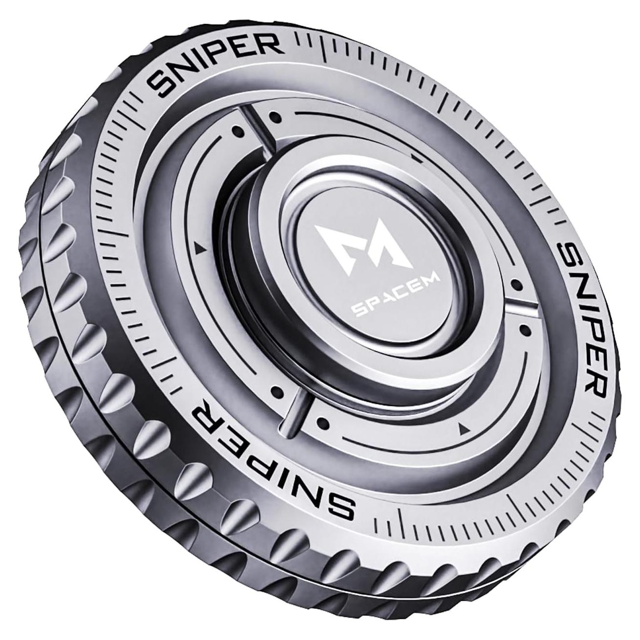 Fidget Spinner 2-en-1 BEROTOK de Acero Inoxidable para Alivio de Estrés