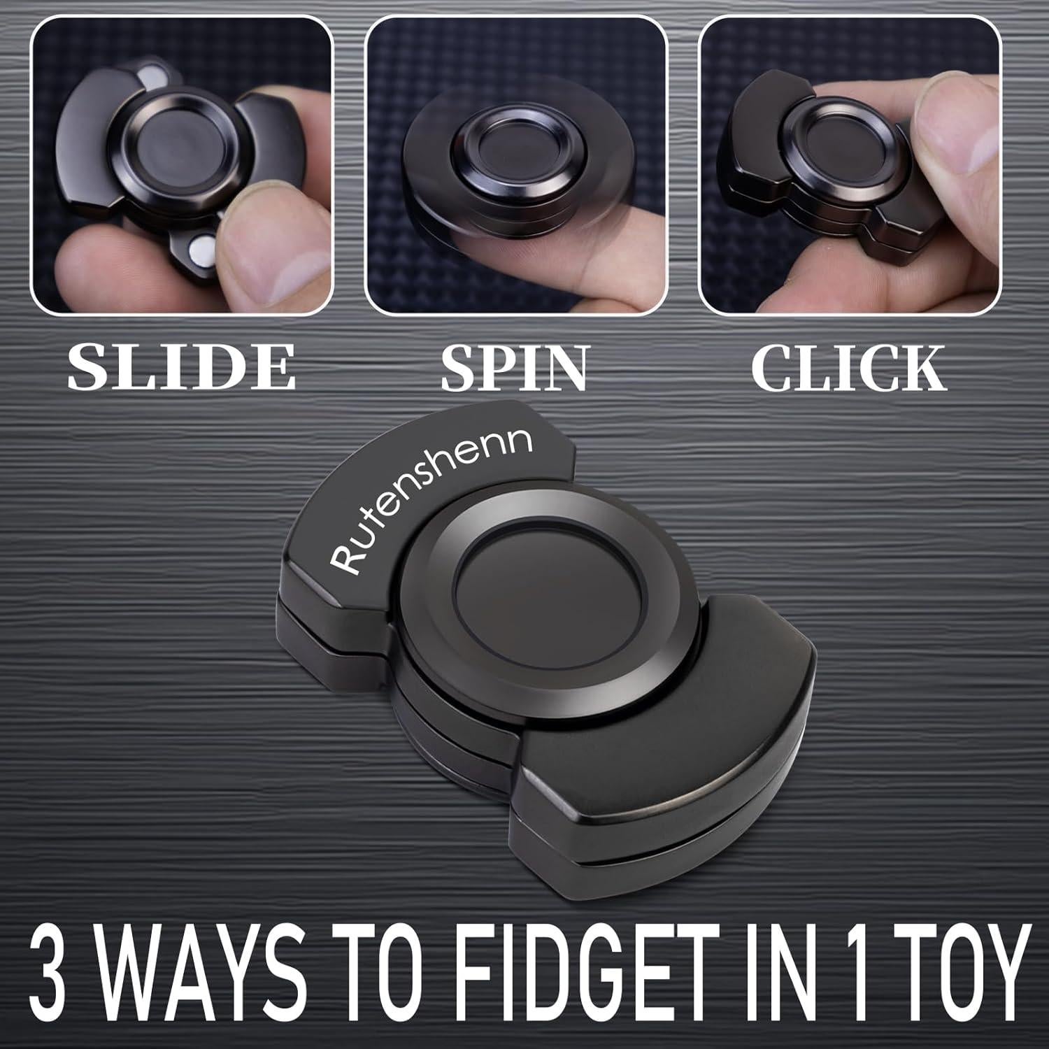 Juguete Antiestrés 3-en-1 Rutanshenn Negro Compacto