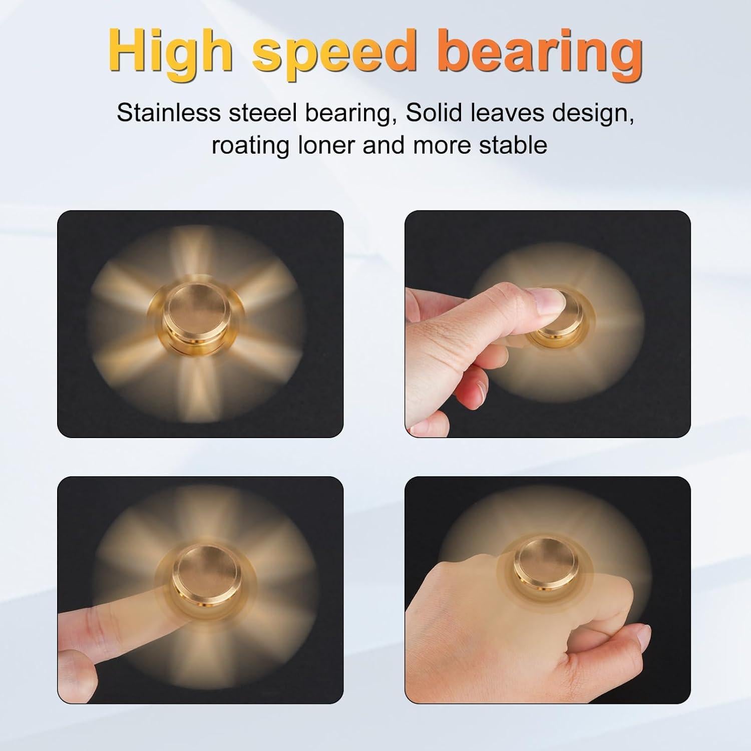 Spinner Fidget ATESSON de Metal, Alivio de Estrés 7.29 cm