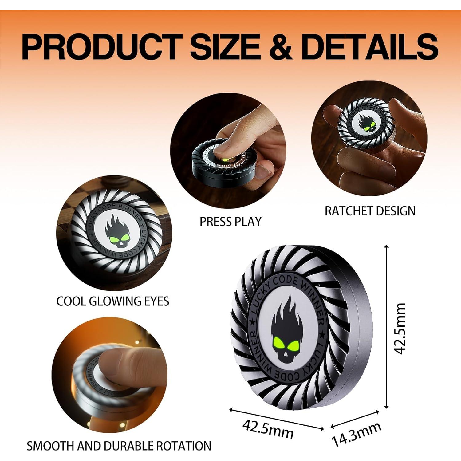 Spinner de Estrés Metálico 3-en-1 Berotok Plata - Juguete EDC