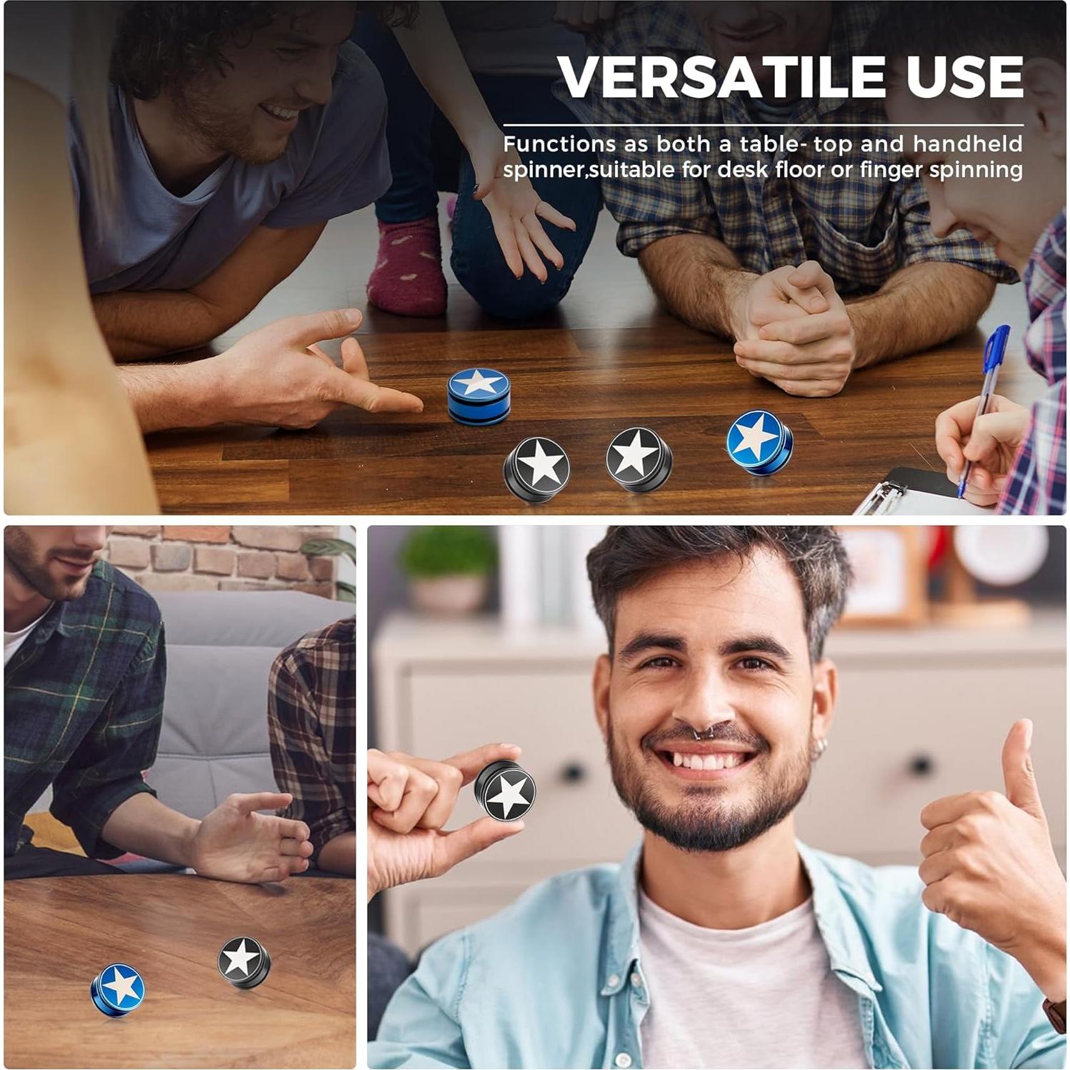 Giroscopio Fidget Spinner Afftiny Negro Alivio Estrés Compacto