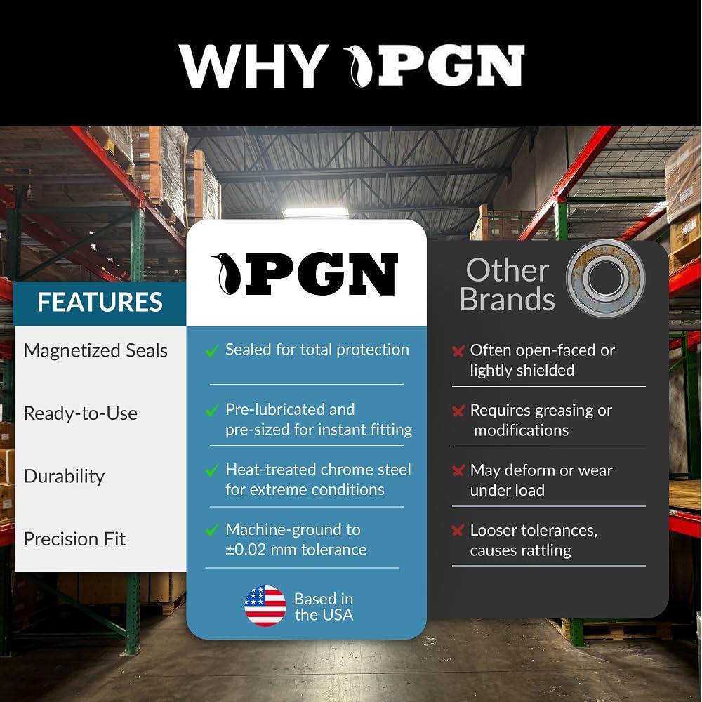 Rodamientos Fidget Spinner PGN 608 Acero Cromado 10 Piezas