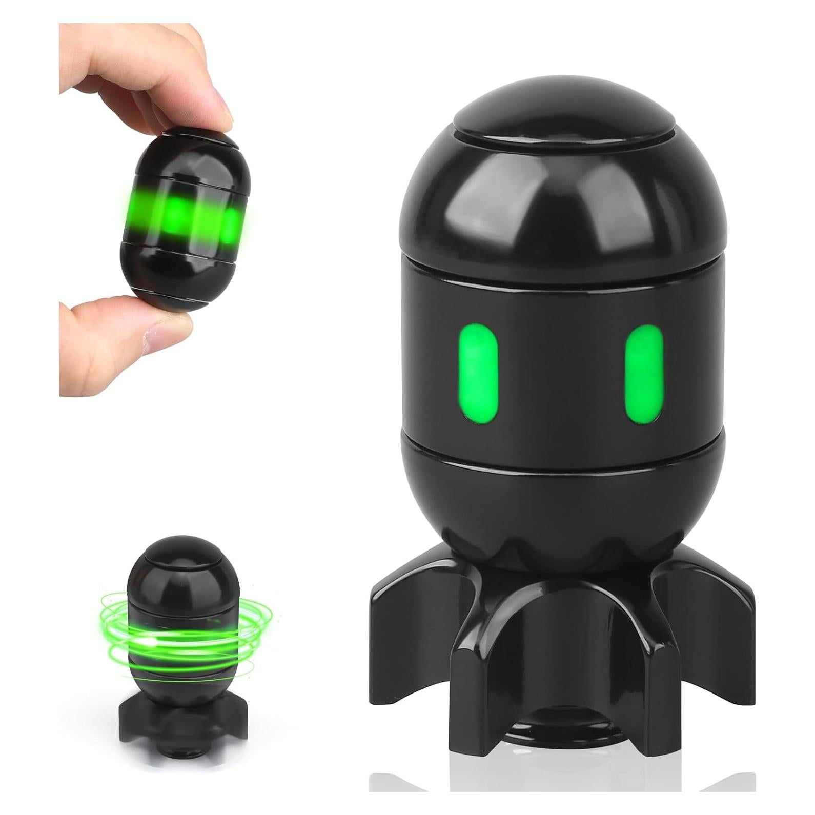 Fidget Spinner Dilabnba 2 en 1 con Luz - Negro