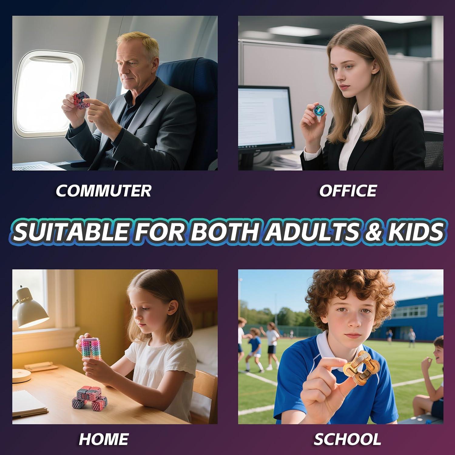 Set de Juguetes Antiestrés JOYBLI 4 en 1 para Adultos y Niños