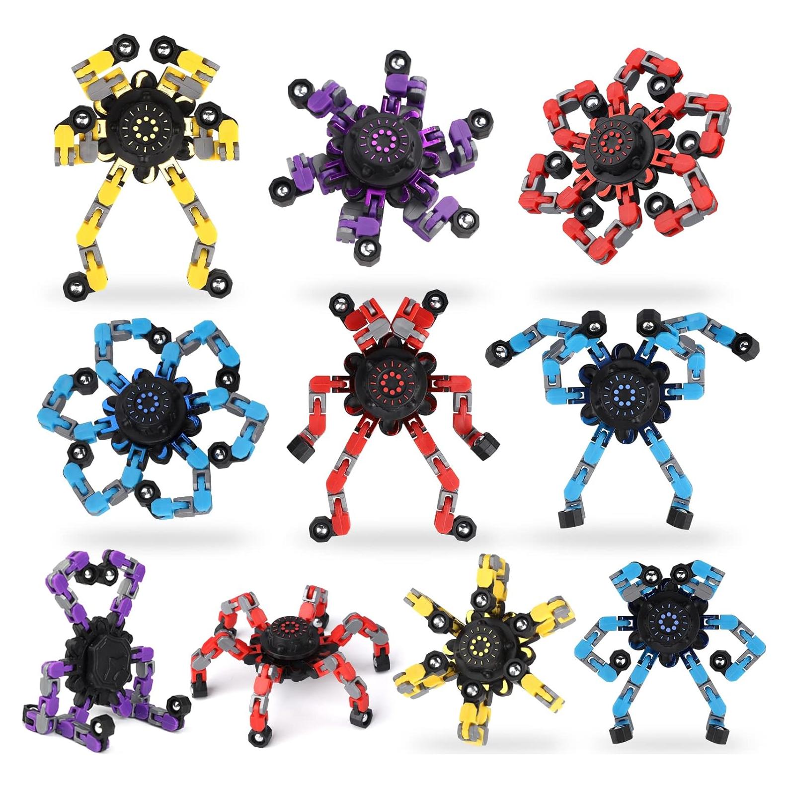 15PCS Juguete Robot Fidget Spinner Genérico Transformable
