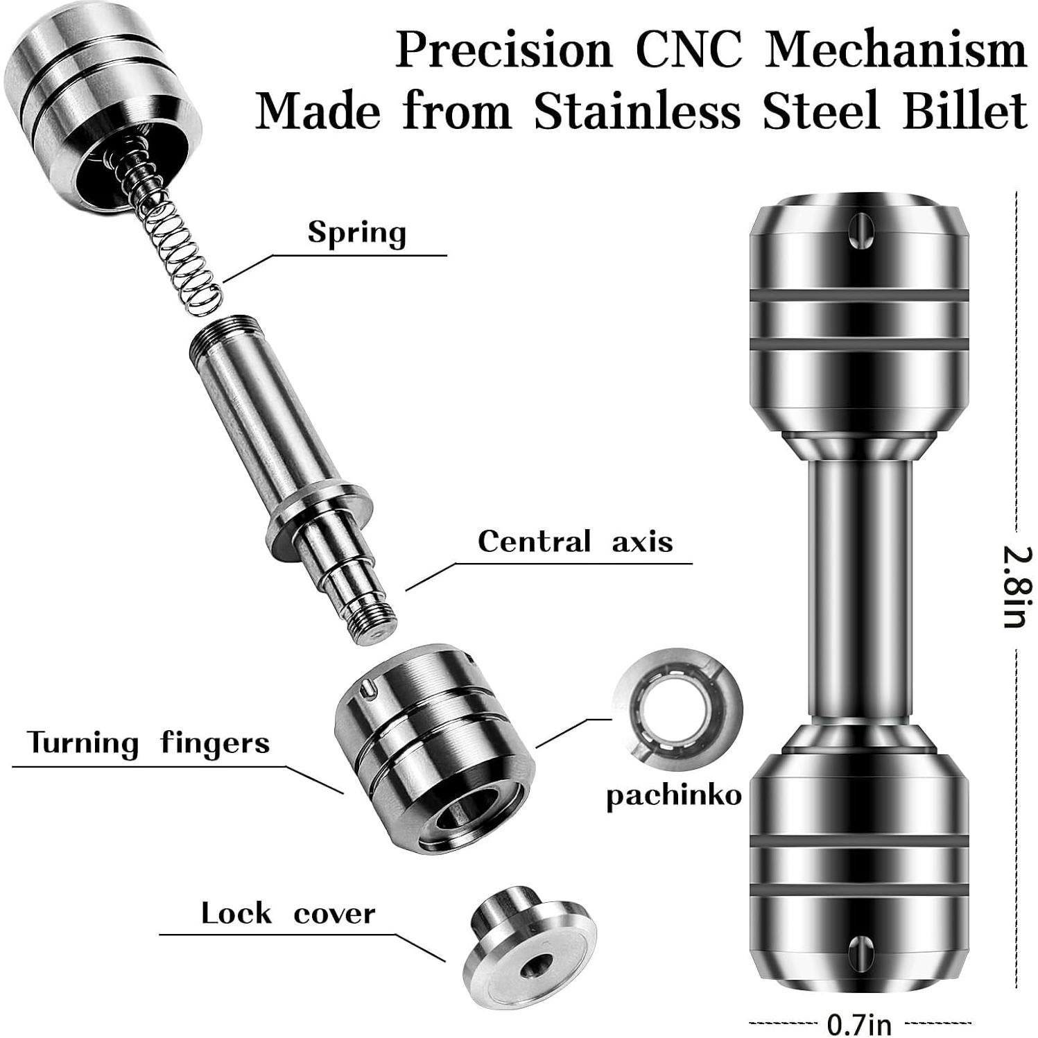 Mancuernas Antiestrés Metálicas QETRABONE 2 en 1 para Adultos