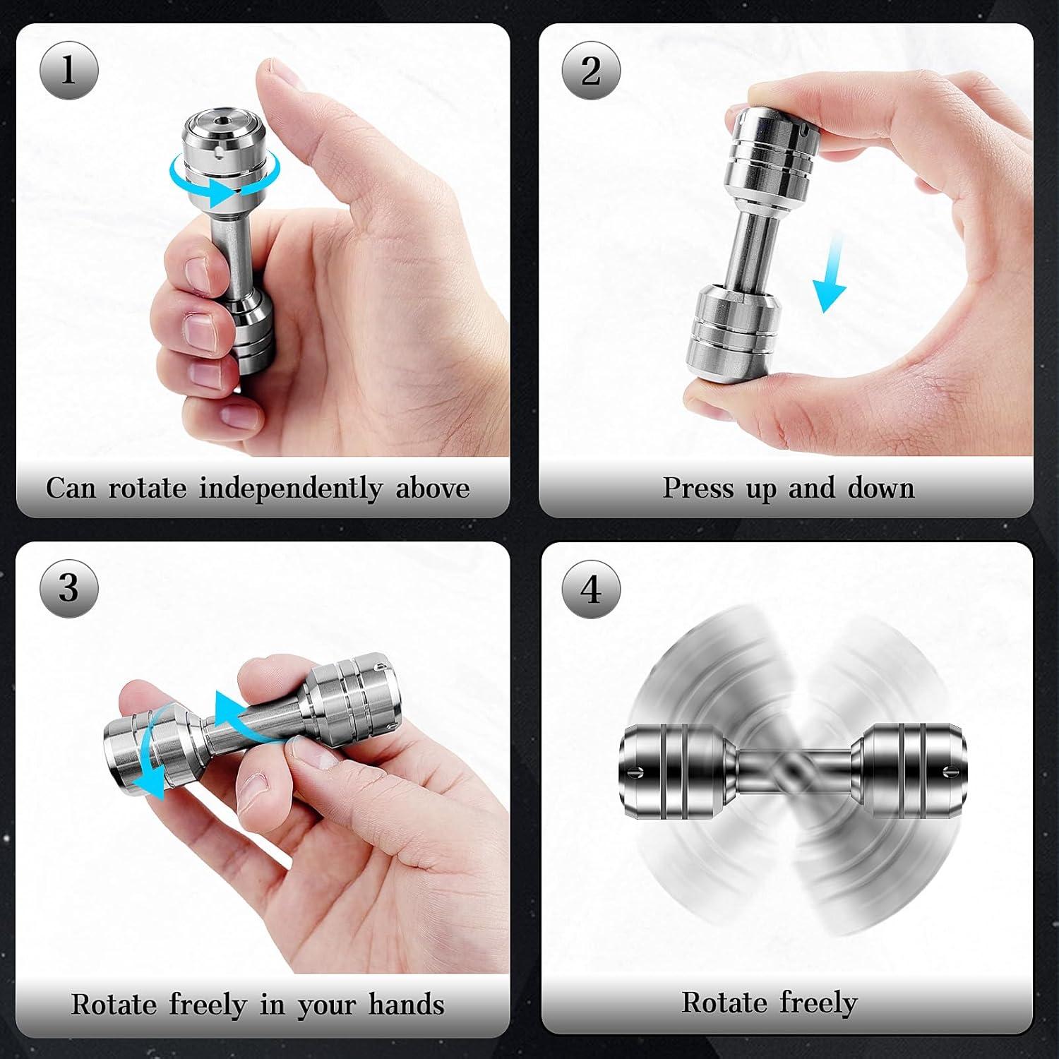 Mancuernas Antiestrés Metálicas QETRABONE 2 en 1 para Adultos