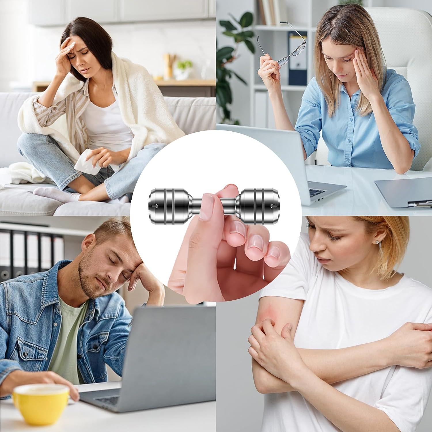 Mancuernas Antiestrés Metálicas QETRABONE 2 en 1 para Adultos