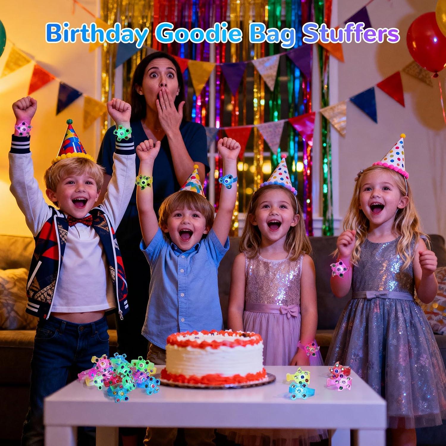 Paquete de 32 Pulseras LED Iluminadas para Niños - Wellvo